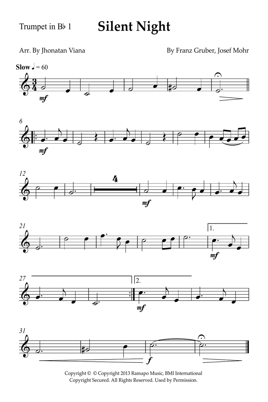 Silent Night Small Ensemble scores gallery preview page 4