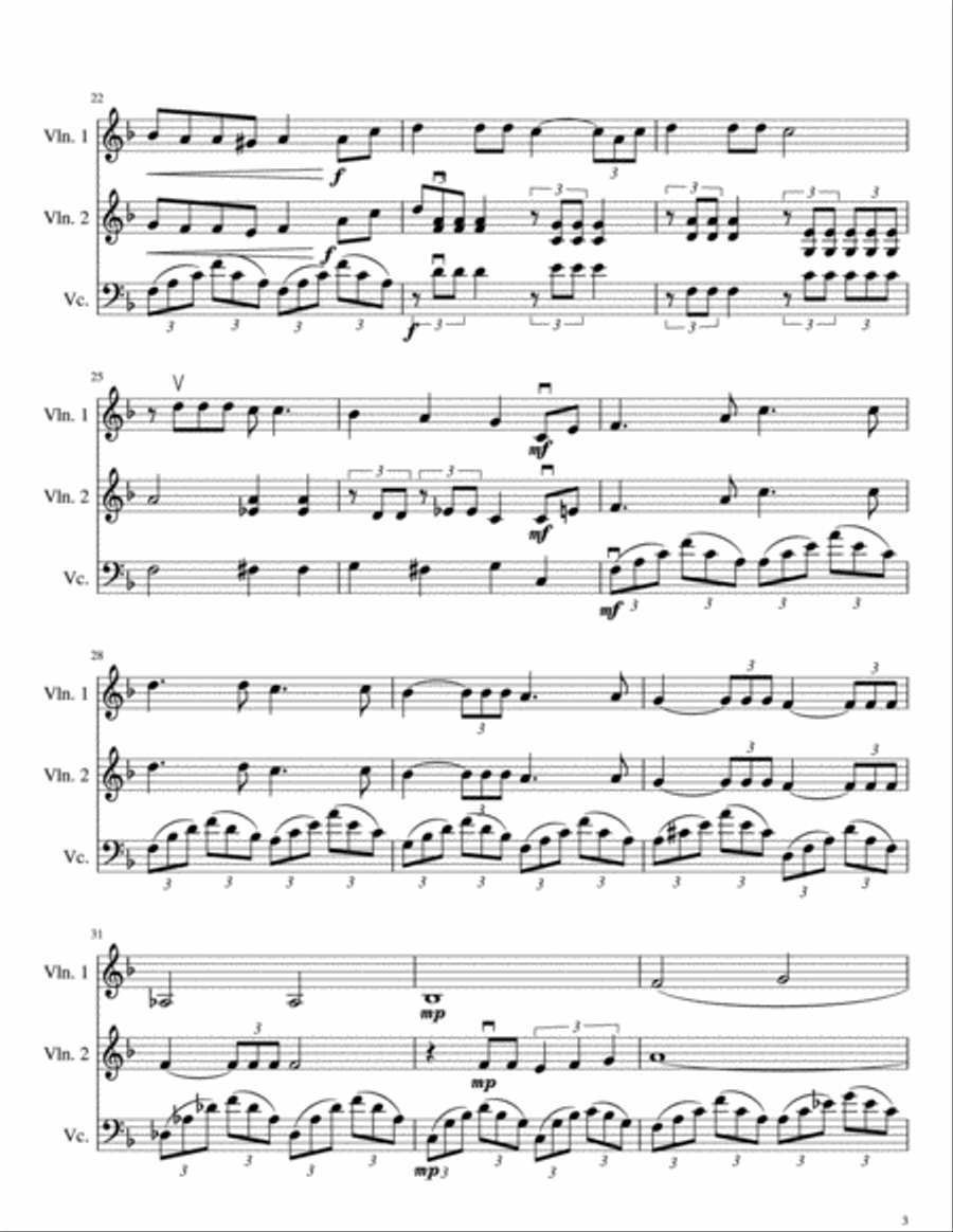 What A Wonderful World String Trio scores gallery preview page 4