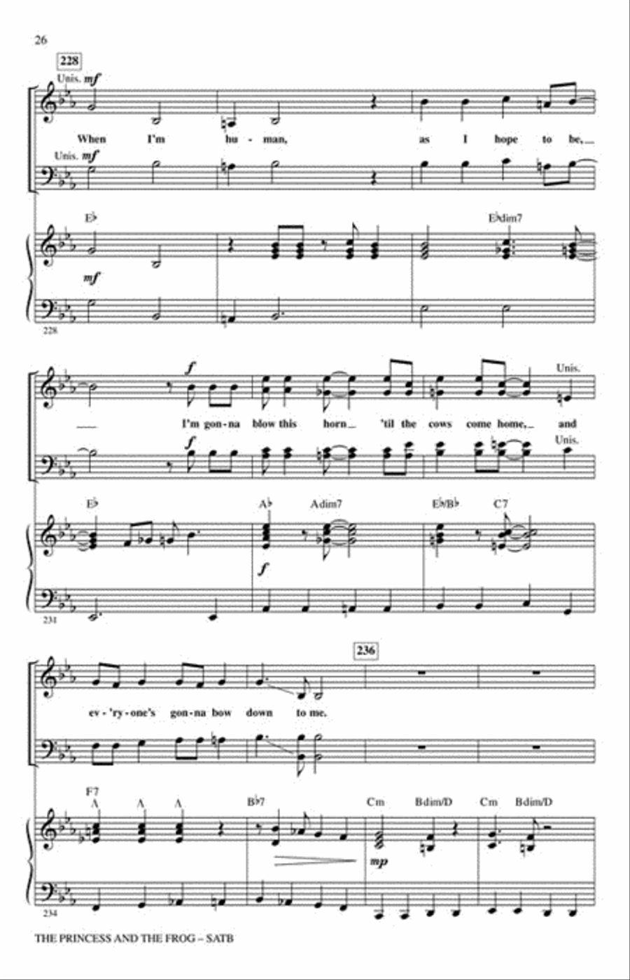 The Princess and the Frog 4-Part scores gallery preview page 5
