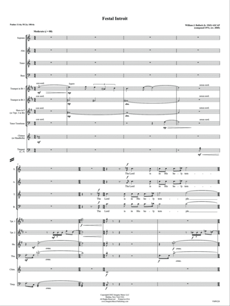 Festal Introit 4-Part scores gallery preview page 3