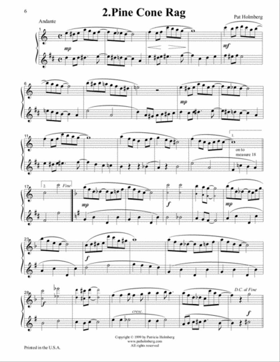 Ragtime Miniatures Duets Set 1 for Flute and Clarinet Woodwind Duet scores gallery preview page 6