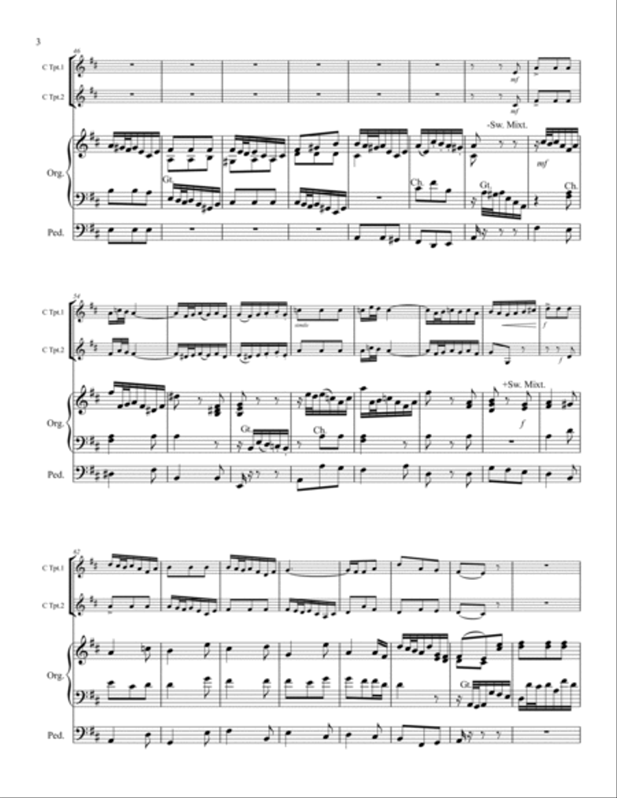 My Spirit Be Joyful - Two Trumpets and Organ Trumpet Duet scores gallery preview page 4
