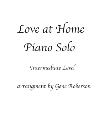 Book cover for Love at Home Int Piano Solo