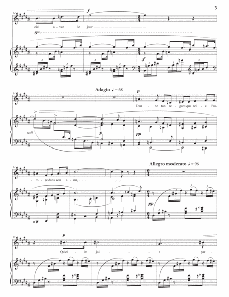 FAURÉ: Avant que tu ne t'en ailles, Op. 61 no. 6 (transposed to D-flat major)