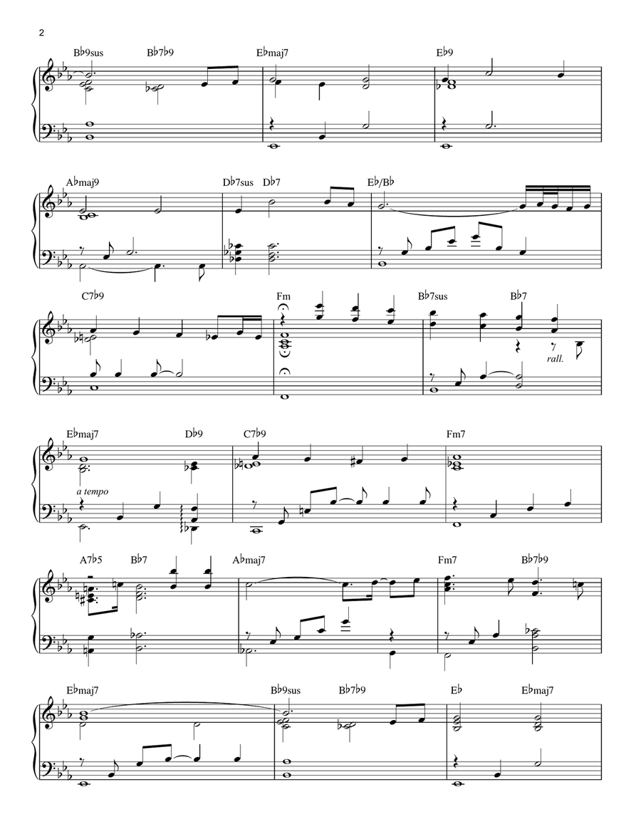White Christmas Piano Solo scores gallery preview page 2