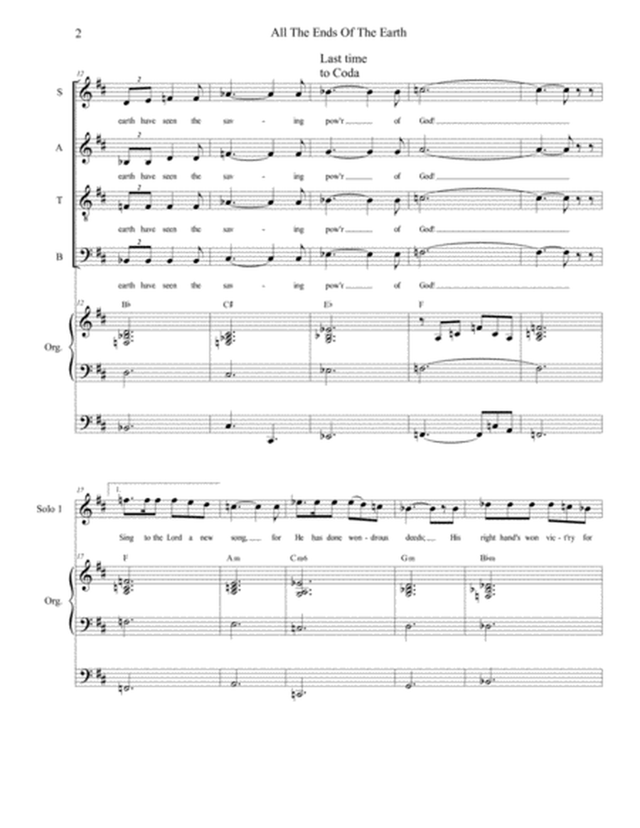 All The Ends Of The Earth (Psalm 98) (Choir/Vocal Score) image number null