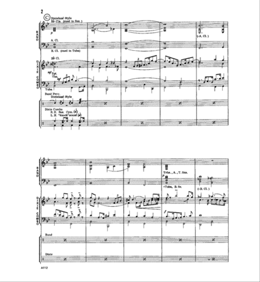 At A Dixieland Jazz Funeral Concert Band scores gallery preview page 3