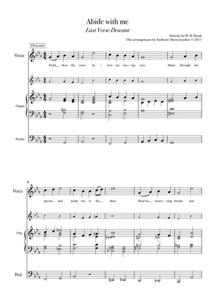 Abide with Me - Descant and Last verse arrangement image number null
