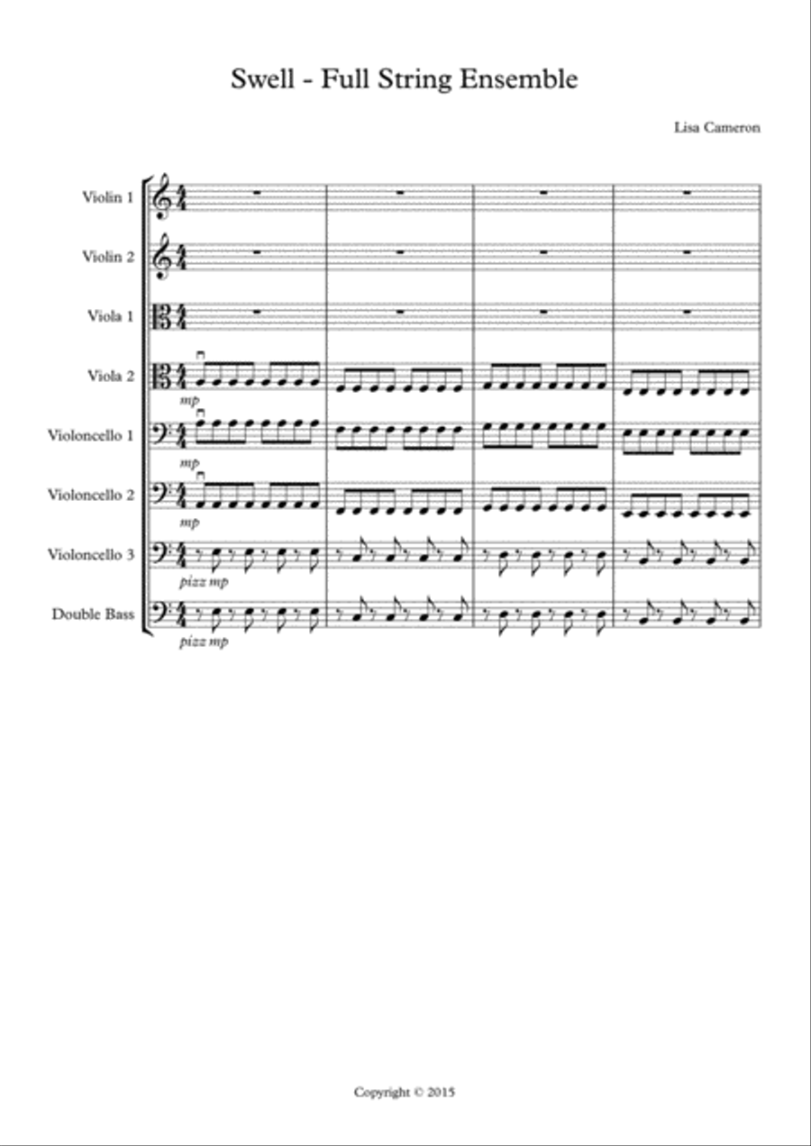 Swell - Easy-to-Play String Ensemble String Quartet scores gallery preview page 1