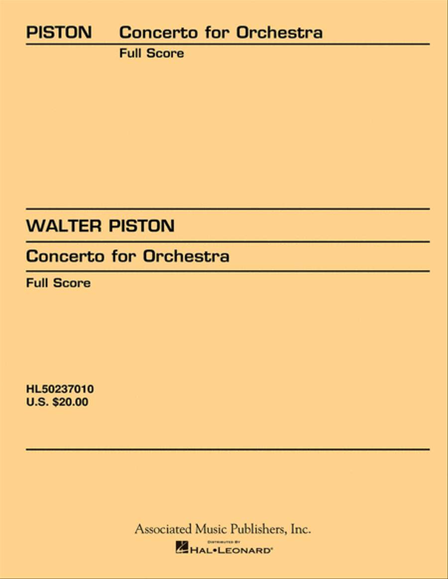Concerto for Orchestra (1933) Orchestra scores gallery preview page 1