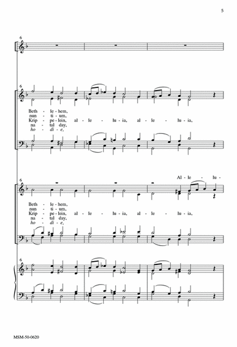 Puer natus in Bethlehem and Surrexit Christus hodie: A Child Is Born in Bethlehem and Christ Is Risen Today (Downloadable Choral Score)