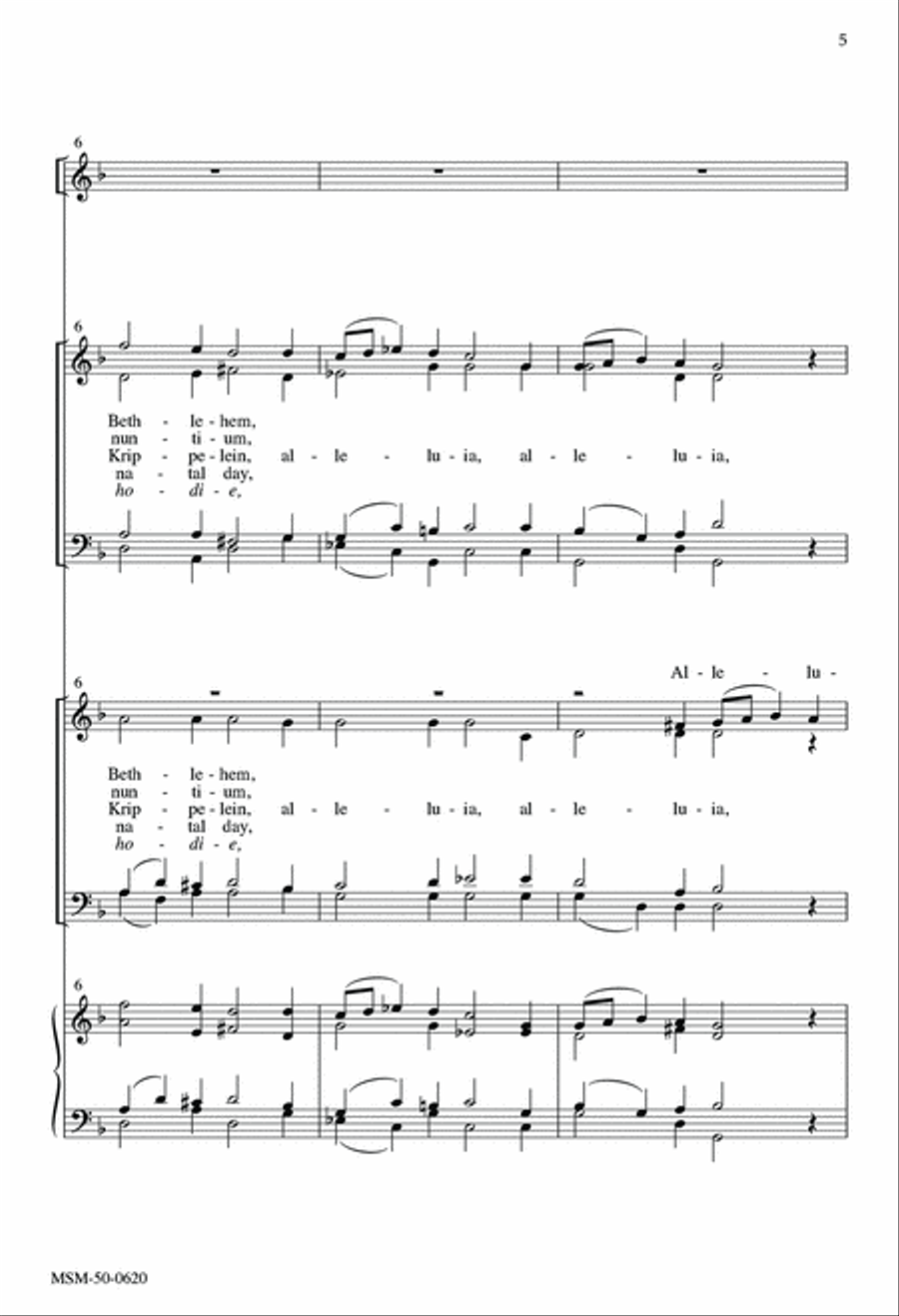 Puer natus in Bethlehem and Surrexit Christus hodie 4-Part scores gallery preview page 5