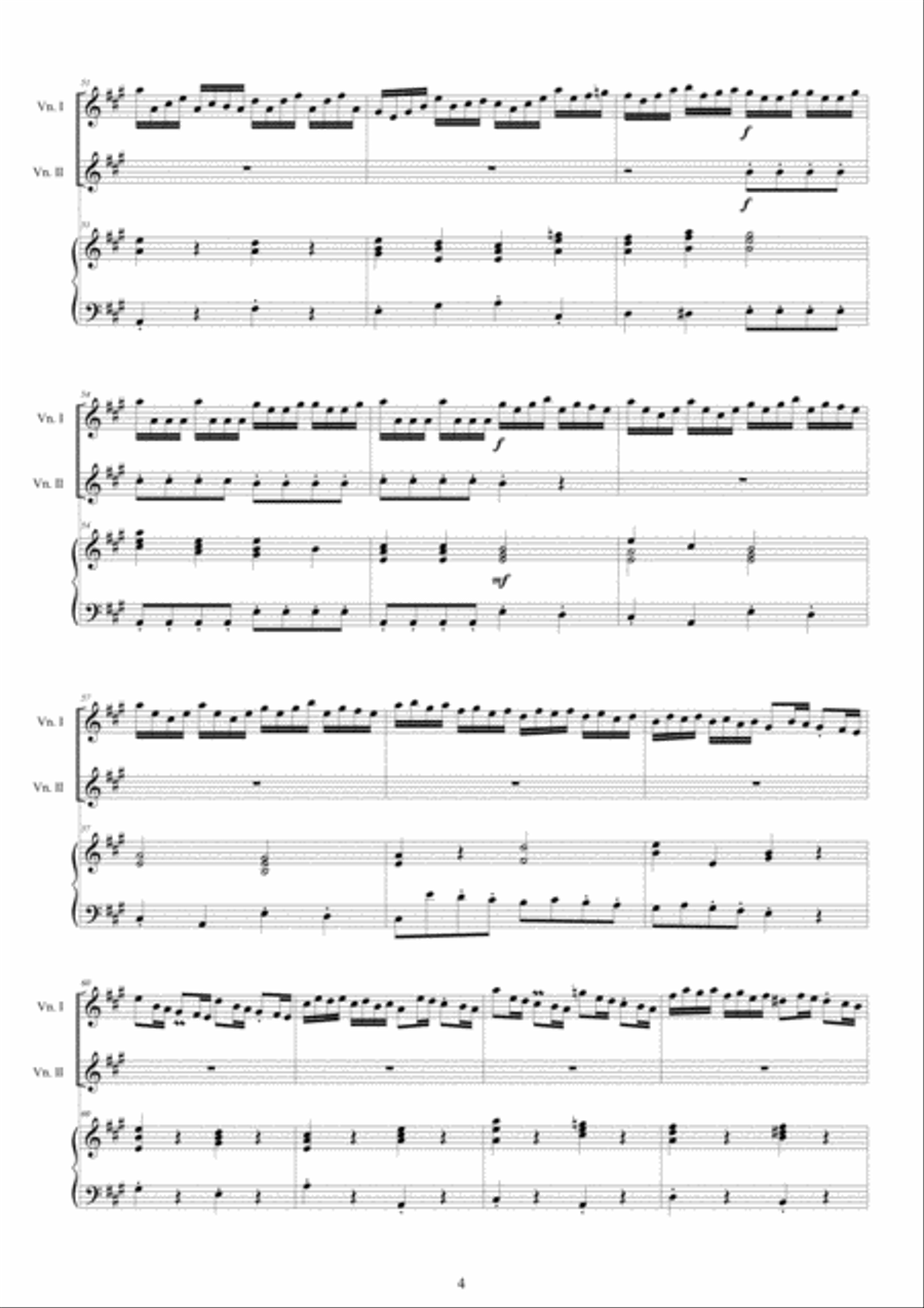 Vivaldi - Violin Concerto No.5 in A major RV 519 Op.3 for Two Violins and Piano Violin Solo scores gallery preview page 4