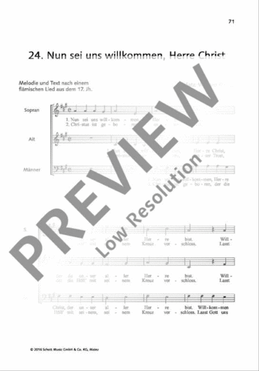 Nun sei uns willkommen, Herre Christ Mixed Choir scores gallery preview page 2