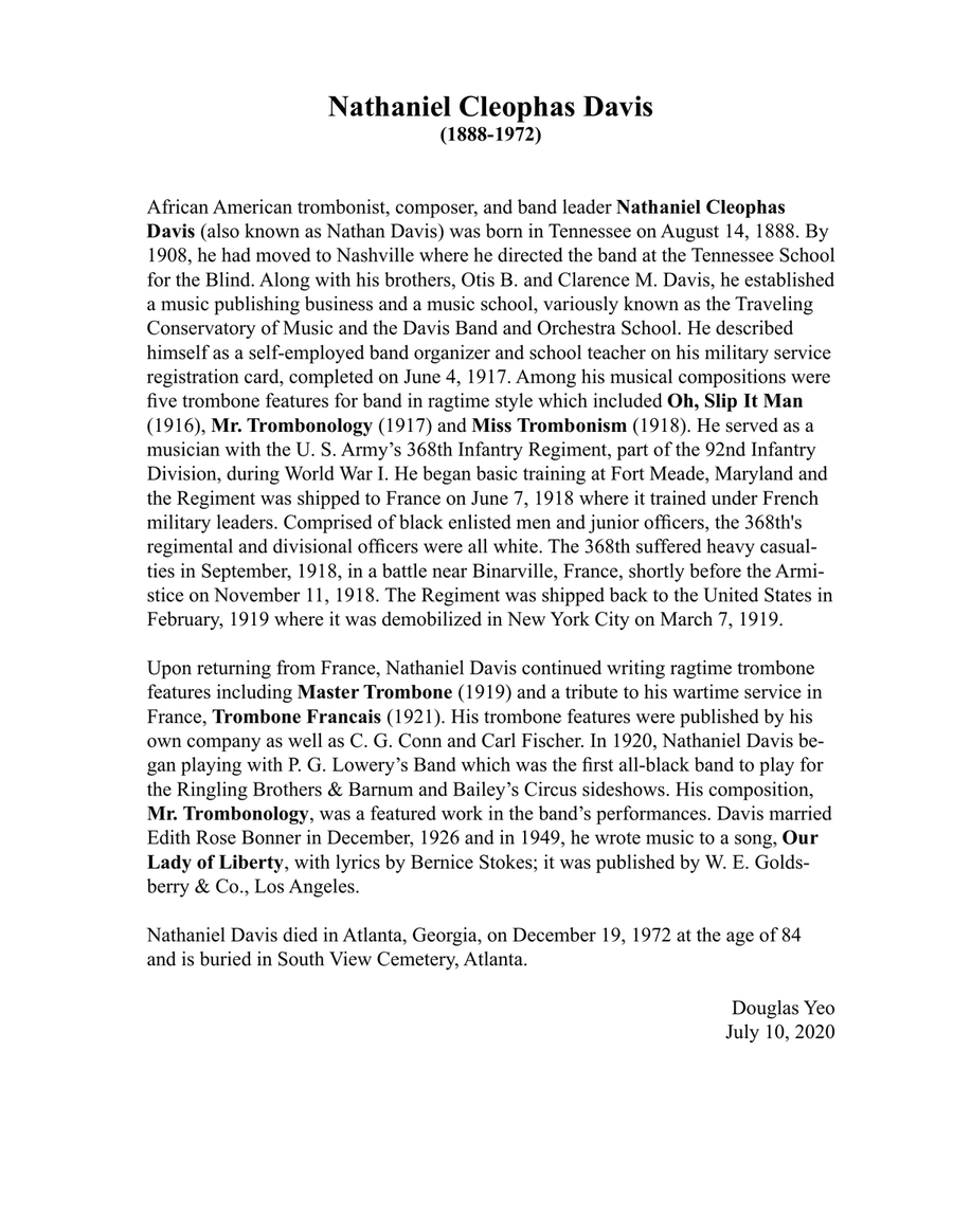 Five Smears for Trombone and Piano Piano Accompaniment scores gallery preview page 2