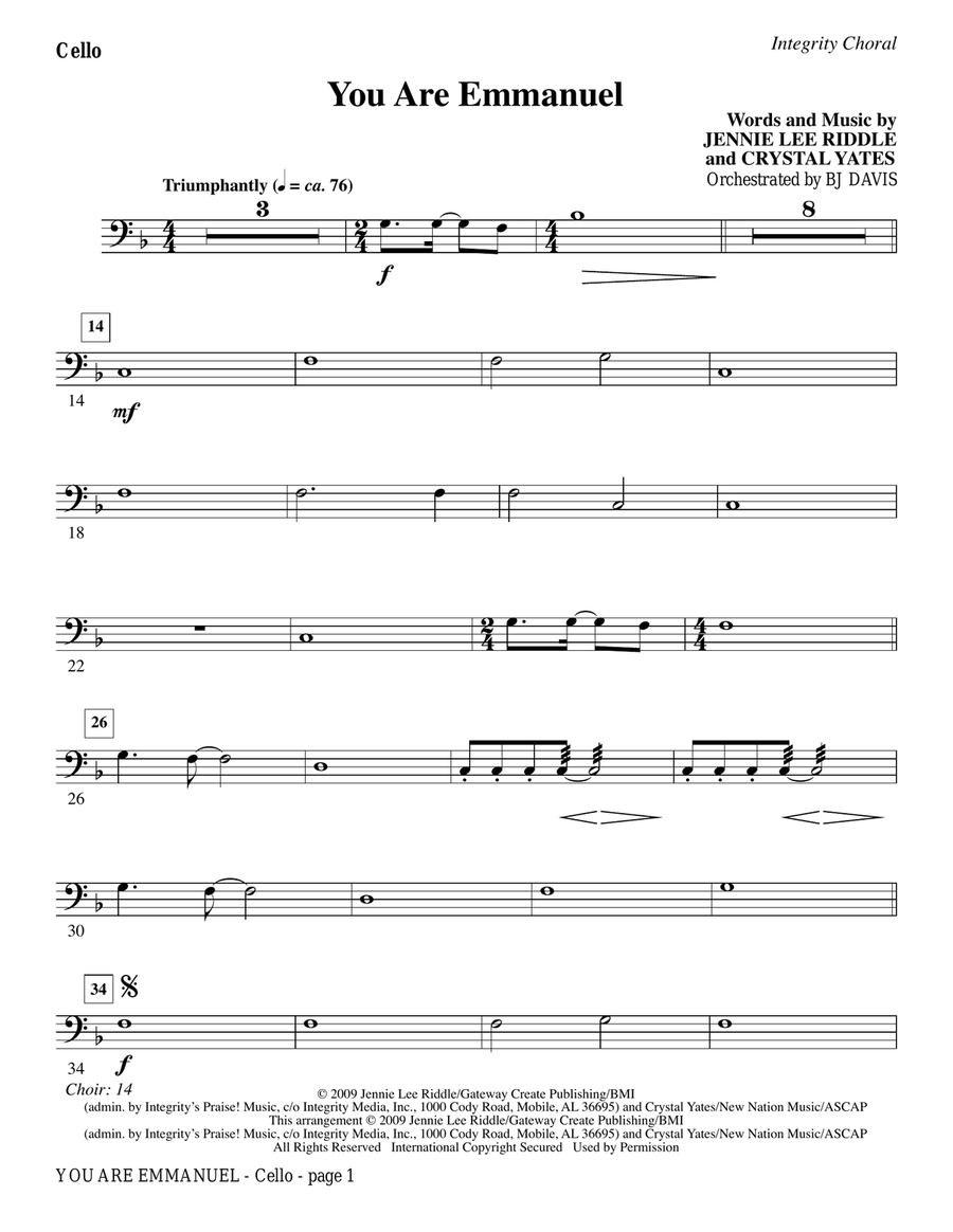 You Are Emmanuel - Double Bass