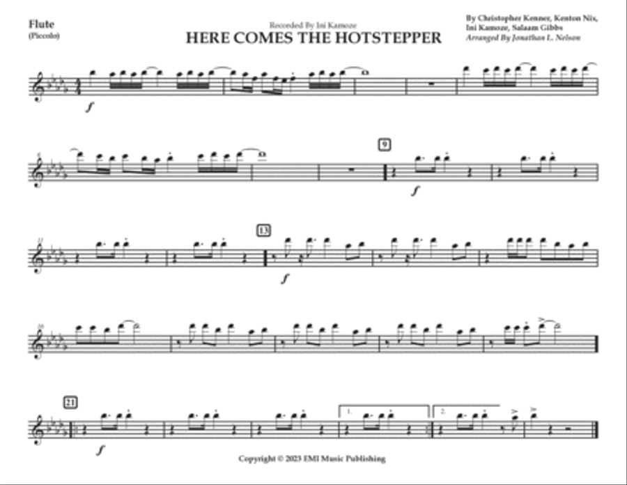 Here Comes The Hotstepper Marching Band scores gallery preview page 5