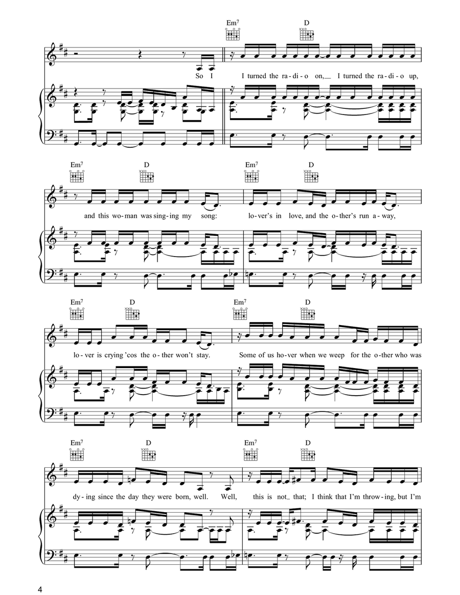 Stay (I Missed You) Stay (I Missed You) Piano, Vocal, Guitar scores gallery preview page 4