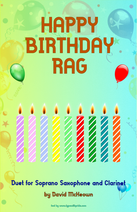Happy Birthday Rag, for Soprano Saxophone and Clarinet Duet