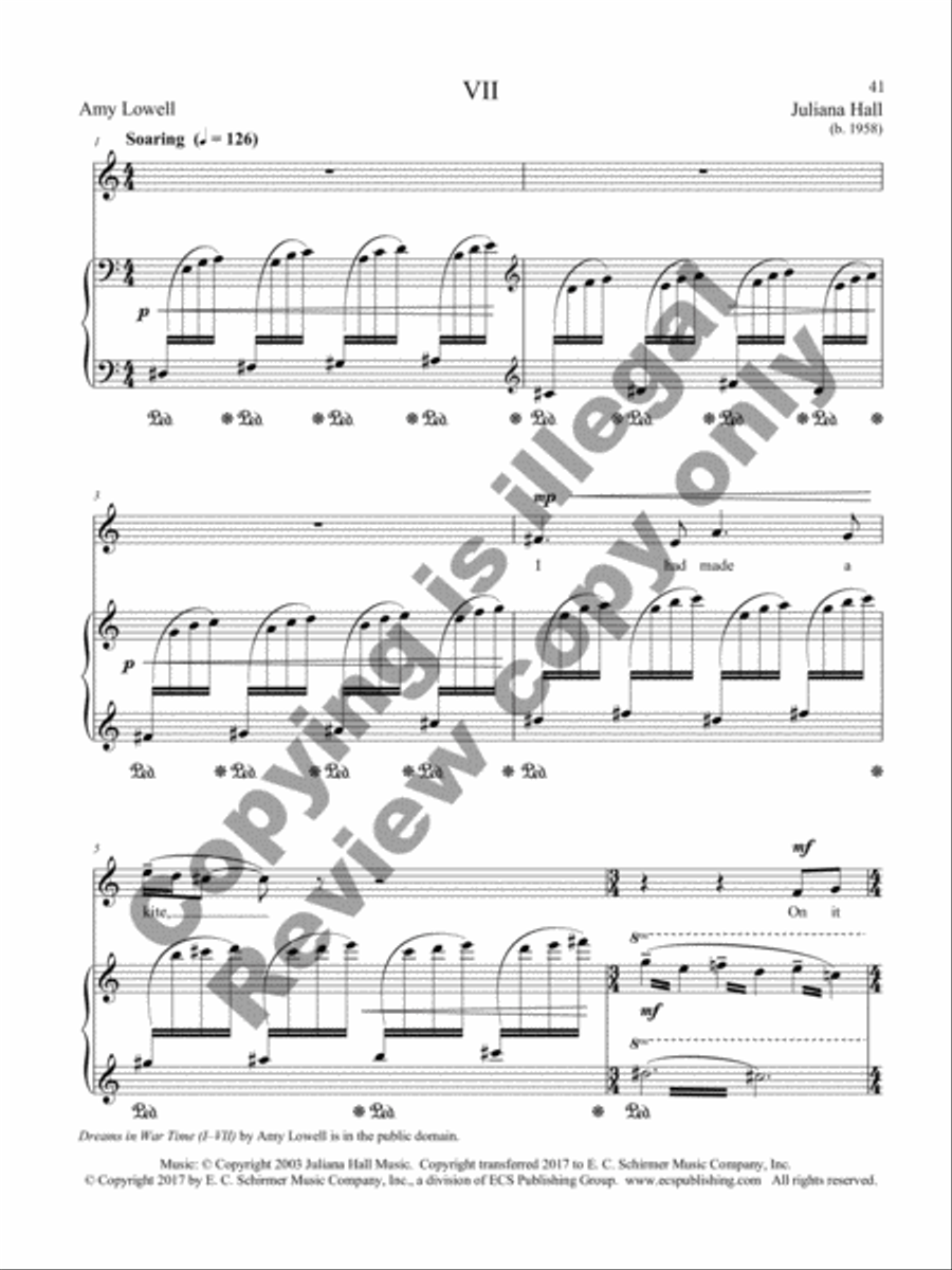 Dreams in War Time Mezzo-Soprano Voice scores gallery preview page 14