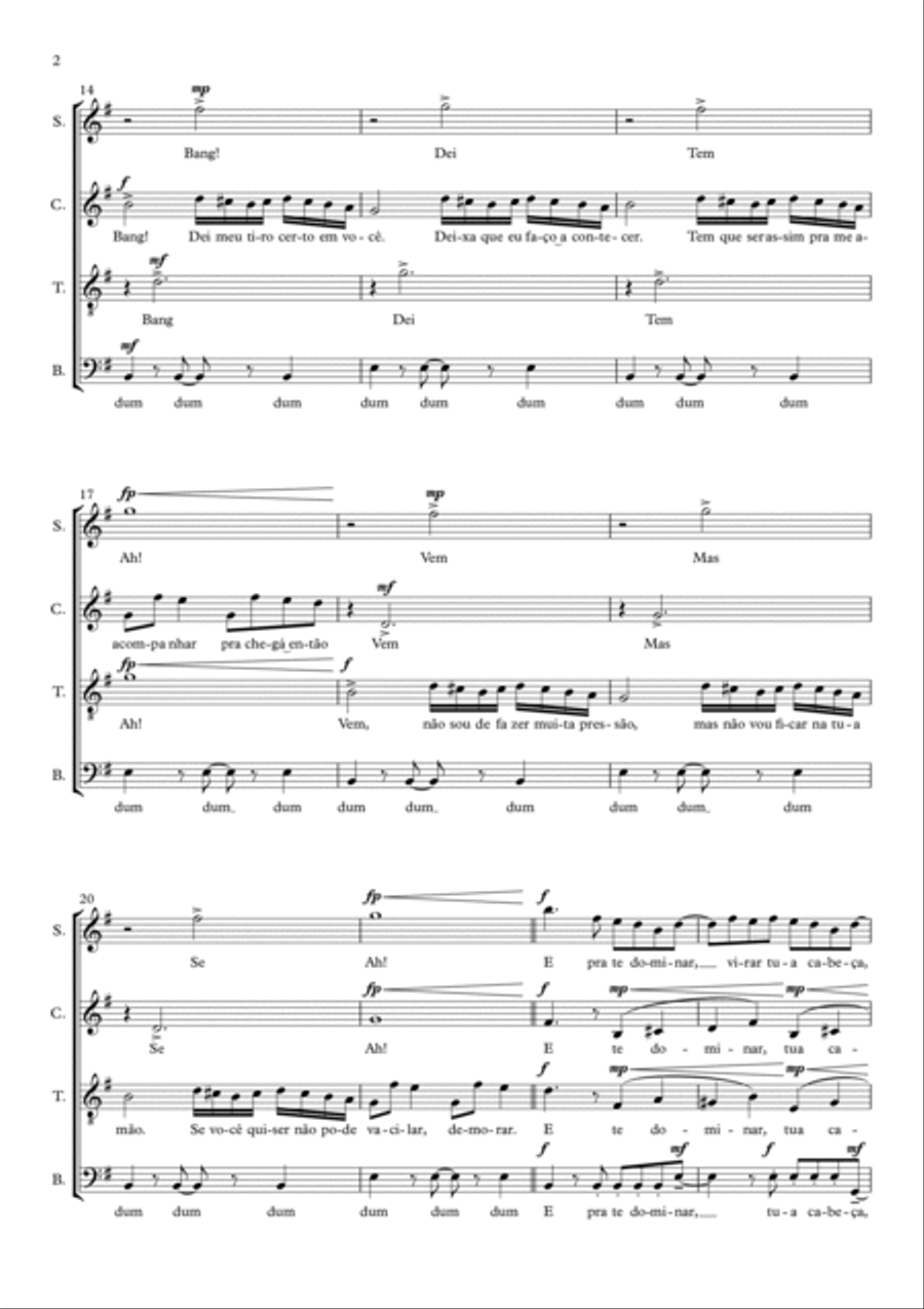 Bang Bang English Translation 4-Part scores gallery preview page 2