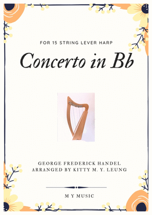 Book cover for Concerto in Bb by Handel - 15 String Lever Harp