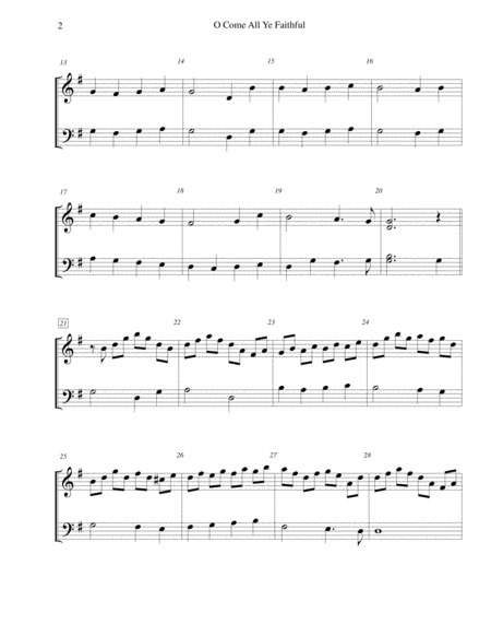 O Come All Ye Faithful (Adeste Fidelis) - for 3-octave handbell choir image number null
