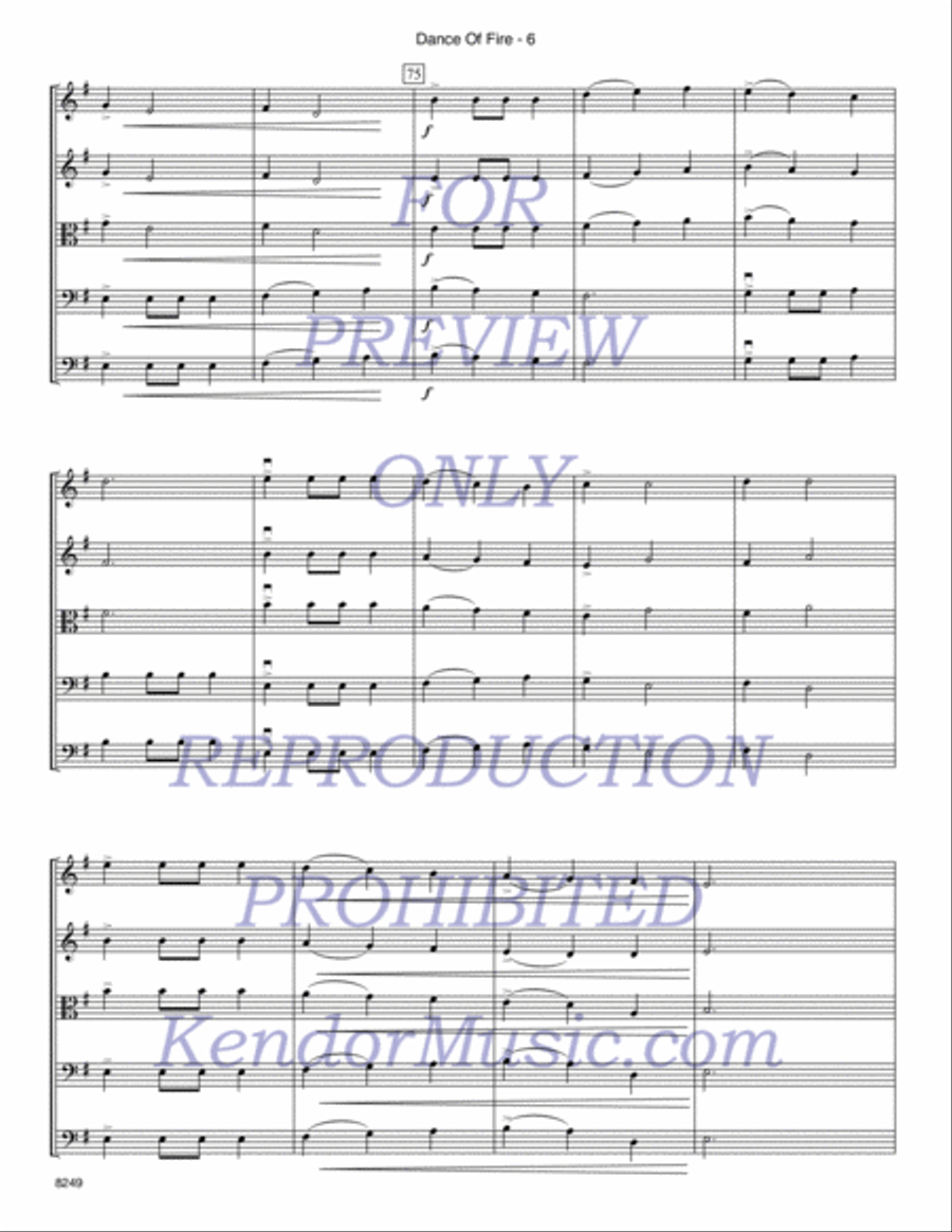 Dance Of Fire String Orchestra scores gallery preview page 7