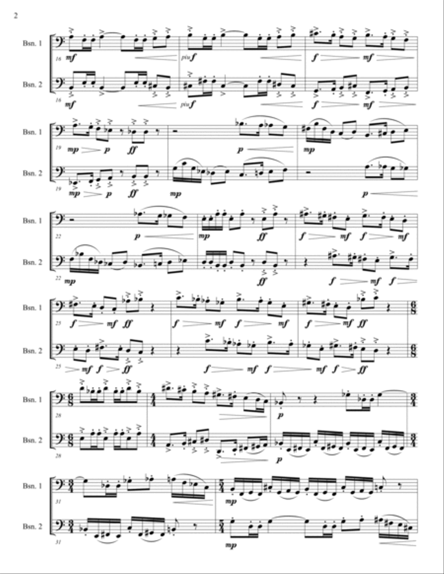 Doodles (for two bassoons) Bassoon Solo scores gallery preview page 4