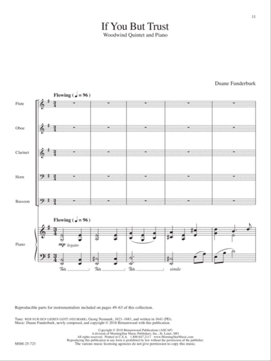 If You But Trust Woodwind Quintet scores gallery preview page 1
