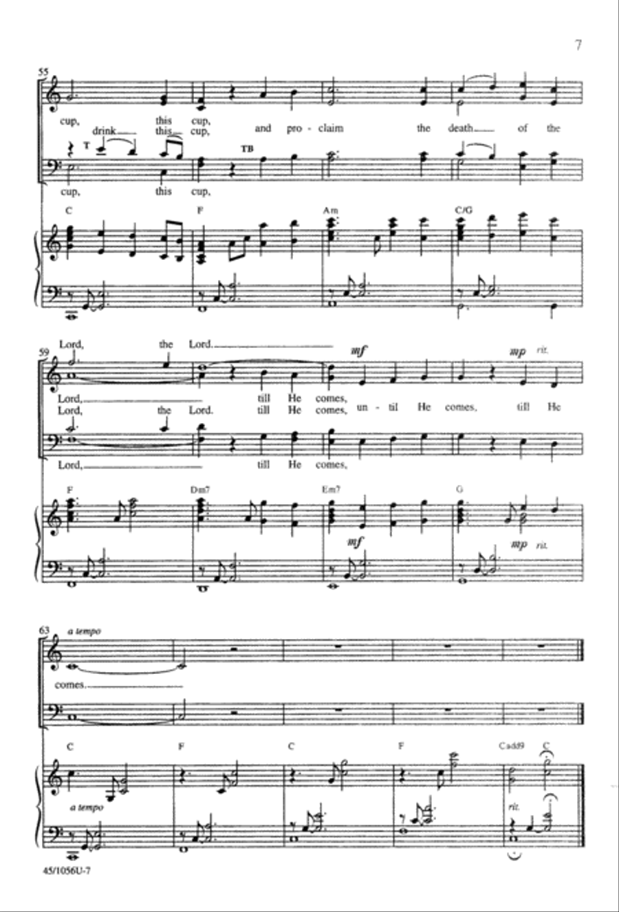 At the Lord's Table At the Lord's Table 4-Part scores gallery preview page 9