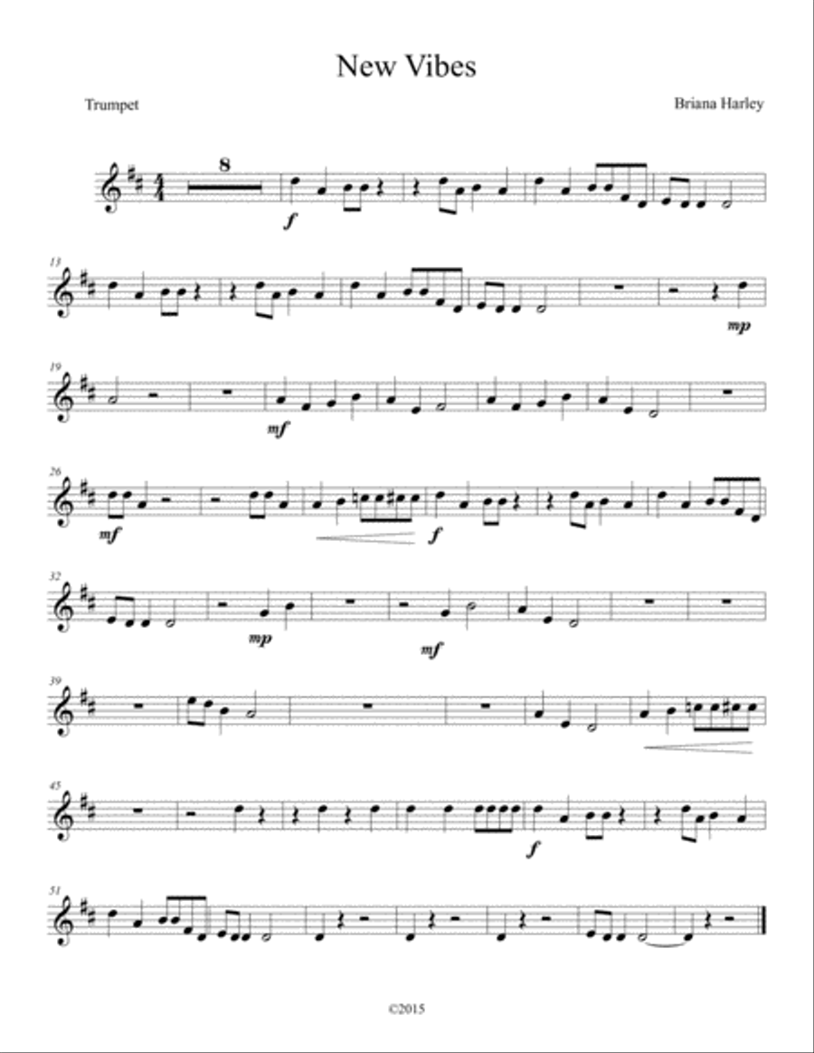 New Vibes - Trumpet Concert Band scores gallery preview page 1