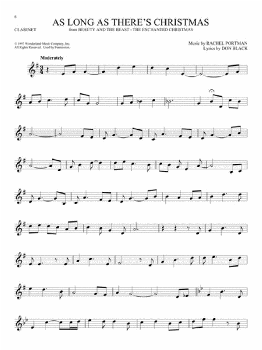101 Christmas Songs Clarinet Solo scores gallery preview page 5
