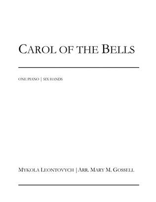 Book cover for Carol of the Bells for Piano Six Hands