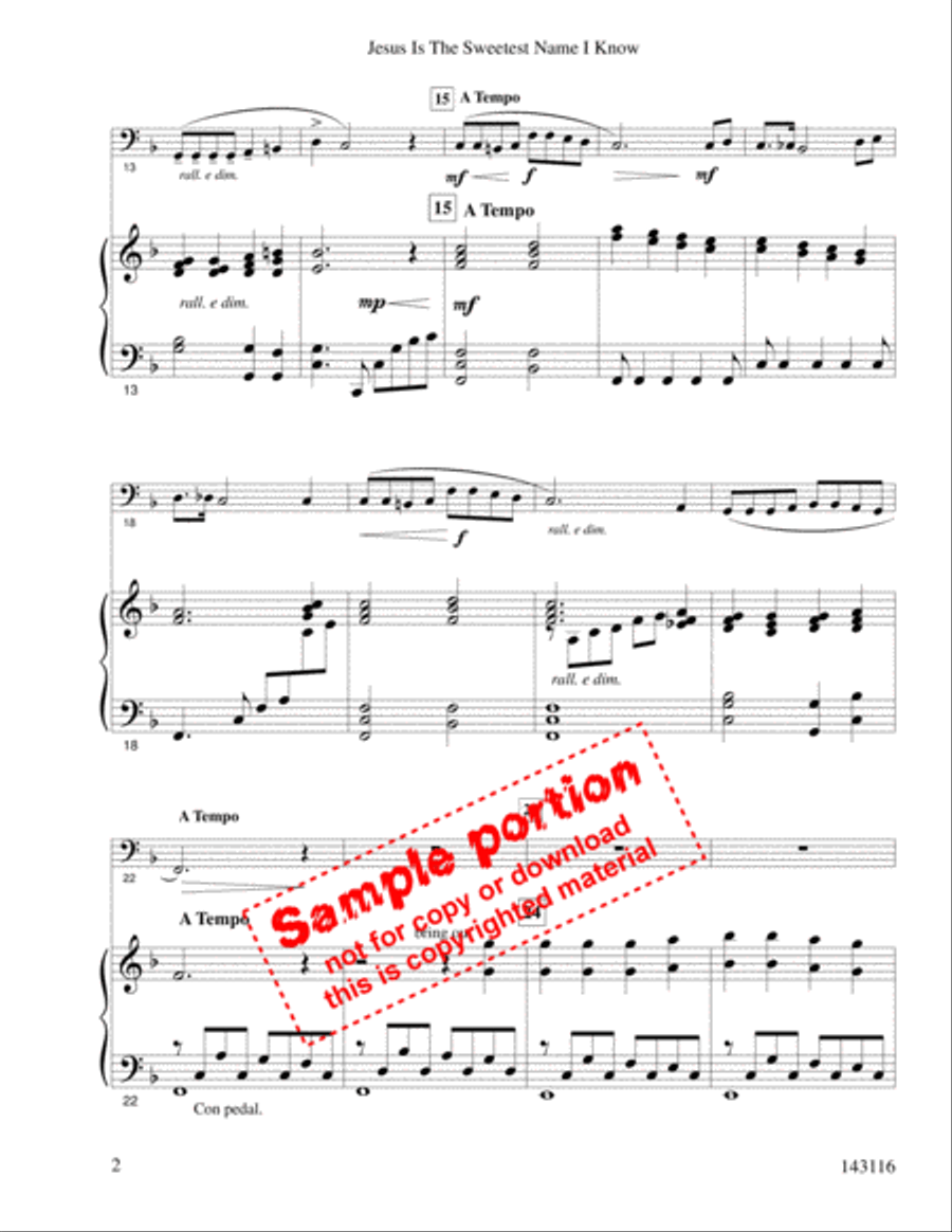 Jesus Is The Sweetest Name I Know Trombone scores gallery preview page 3