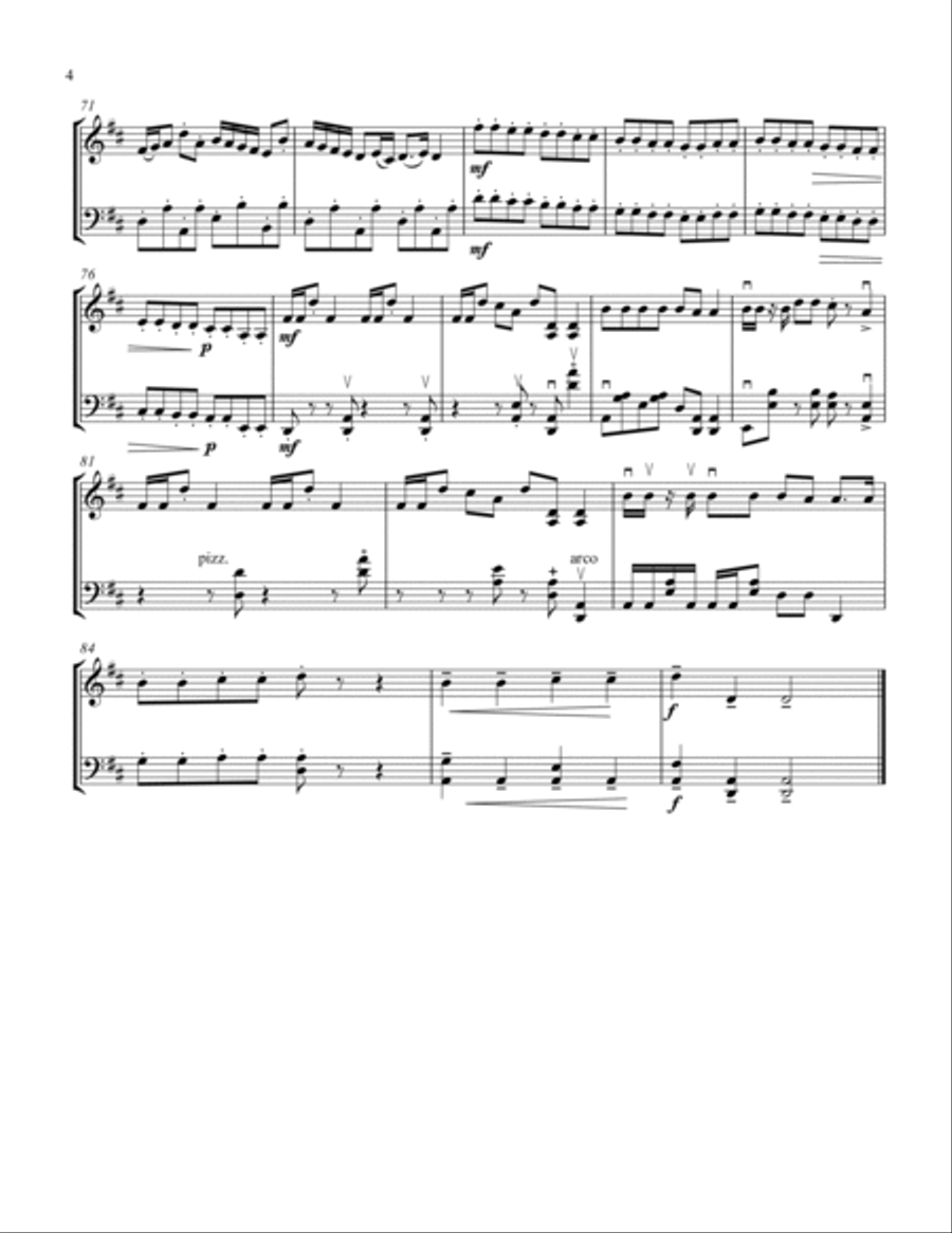 Jingle Bells Jingle Bells String Duet scores gallery preview page 5