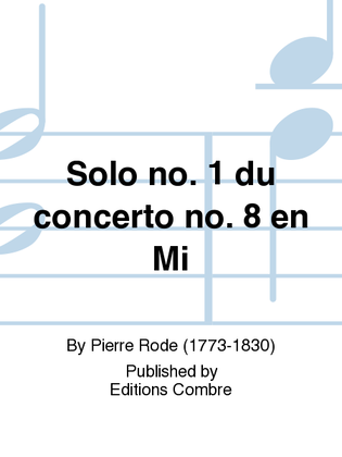 Concerto No. 8 en Mi: solo no. 1