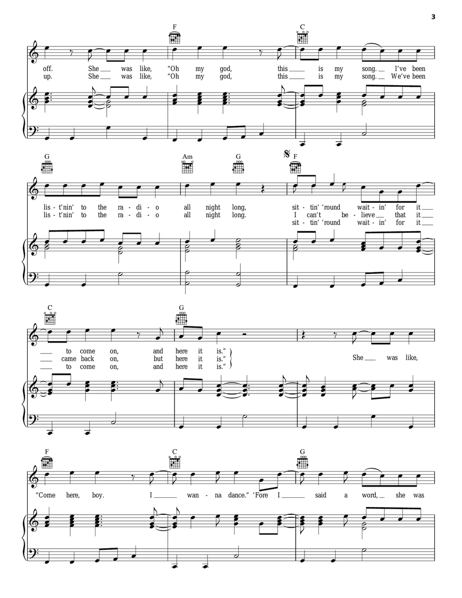 Play It Again Piano, Vocal, Guitar scores gallery preview page 3