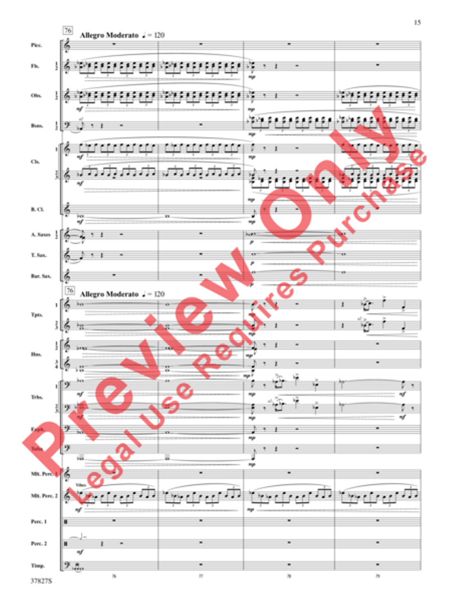 The Winged Stallion Concert Band scores gallery preview page 16