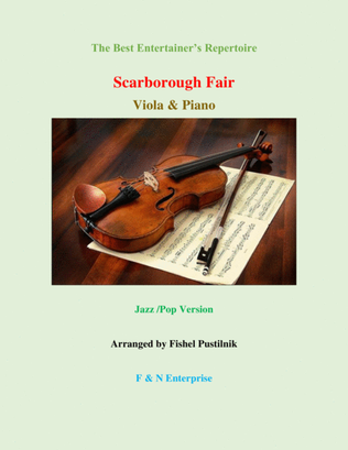 Book cover for "Scarborough Fair"-Piano Background for Viola and Piano-(Jazz/Pop Version with Improvisation)