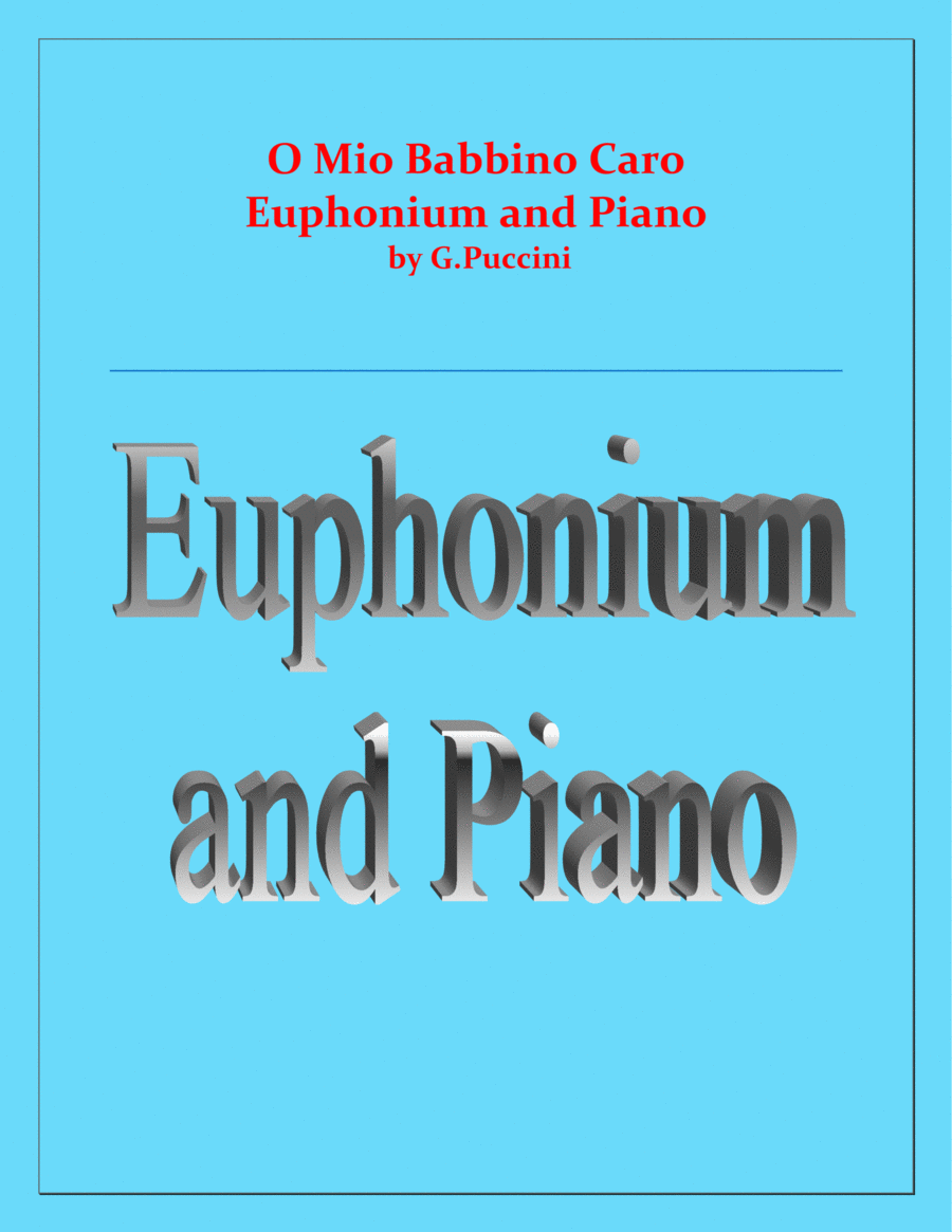 O Mio Babbino Caro - G.Puccini - Euphonium and Piano image number null