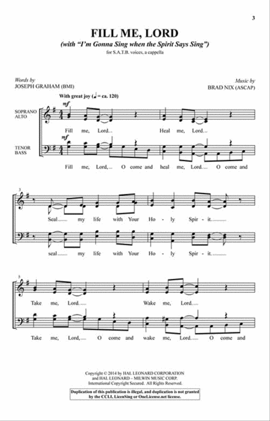 Fill Me, Lord Fill Me, Lord 4-Part scores gallery preview page 2