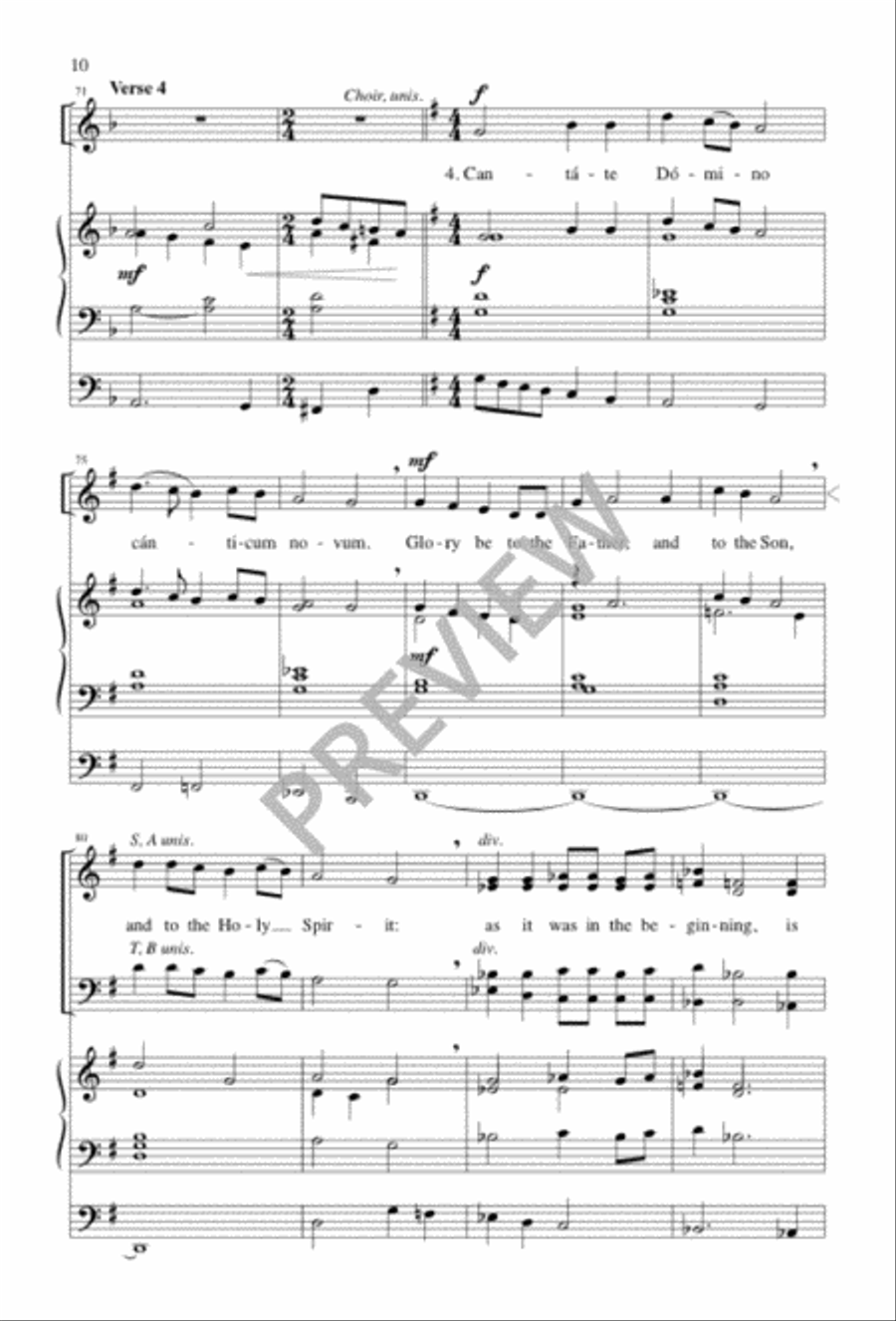 Sing to God a Joyful Song Sing to God a Joyful Song 4-Part scores gallery preview page 10