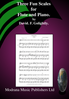 Book cover for Three Fun Scales for Flute and Piano