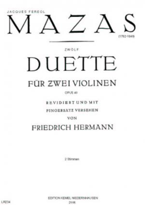 Book cover for Zwölf Duette