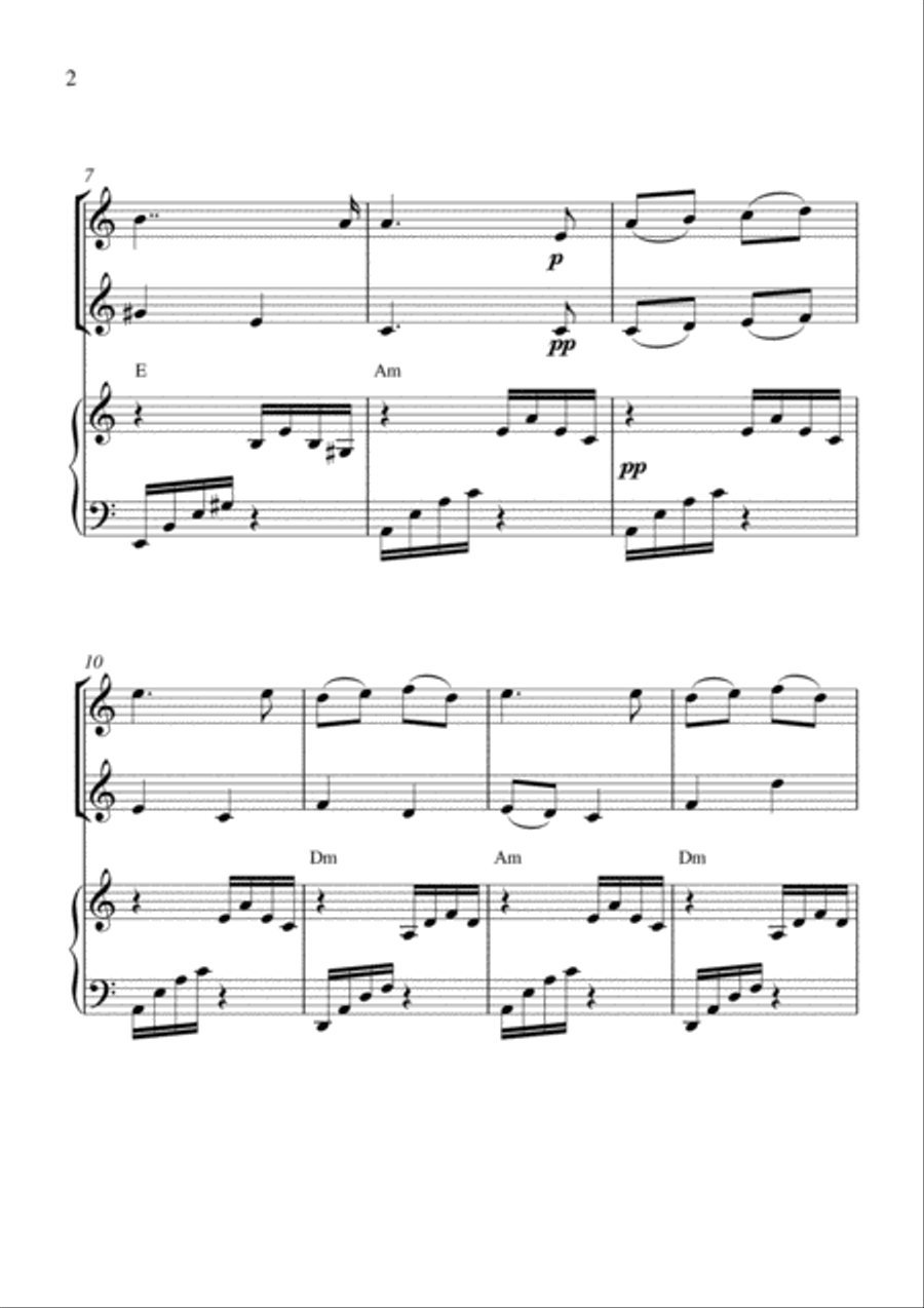 Old French Song (violin duet and piano accompaniment) String Duet scores gallery preview page 2