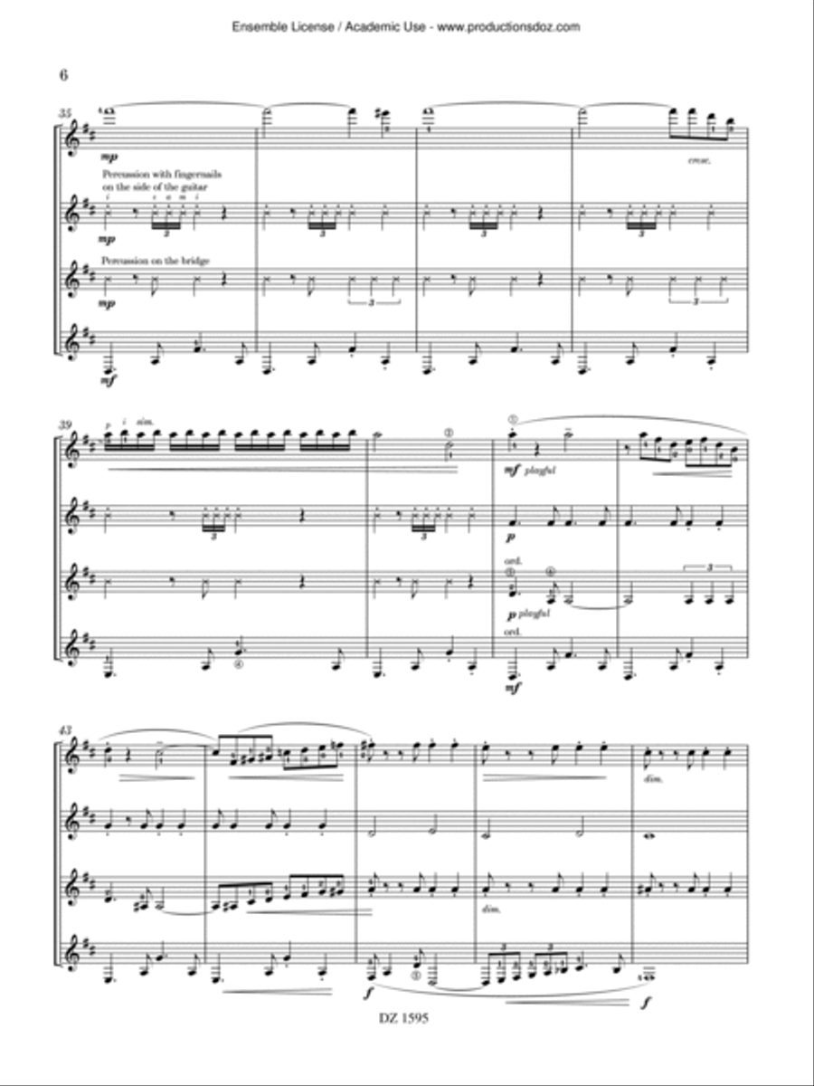 Intermezzo Guitar Ensemble scores gallery preview page 6