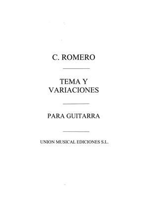 Romero (celedonio) Tema Y Variacones Guitar
