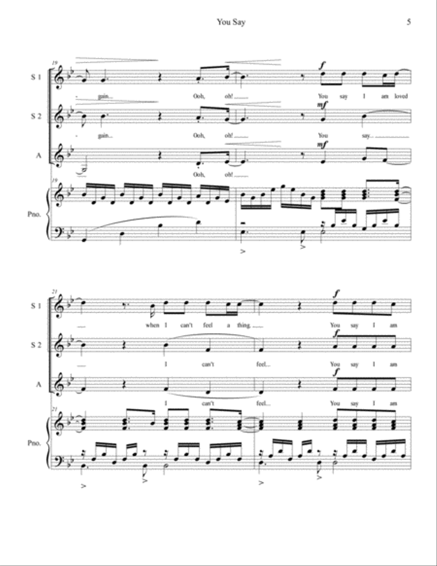 You Say SSA scores gallery preview page 5