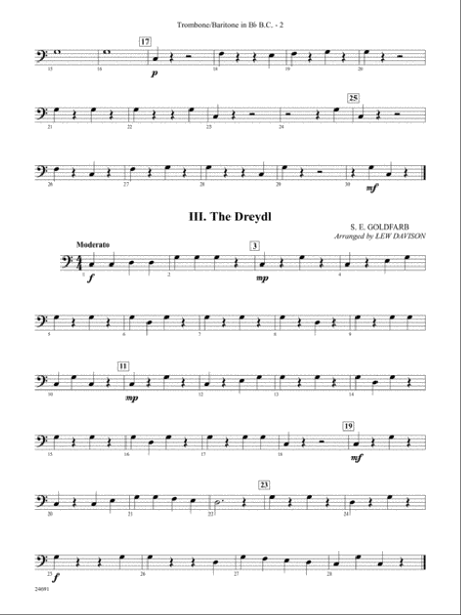 Belwin Very Beginning Band Kit #2: (World Part) 1st B-flat Trombone B.C. Concert Band scores gallery preview page 2